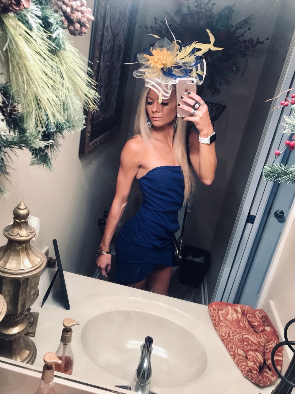 Strapless Royal Blue Women's Cocktail Dress